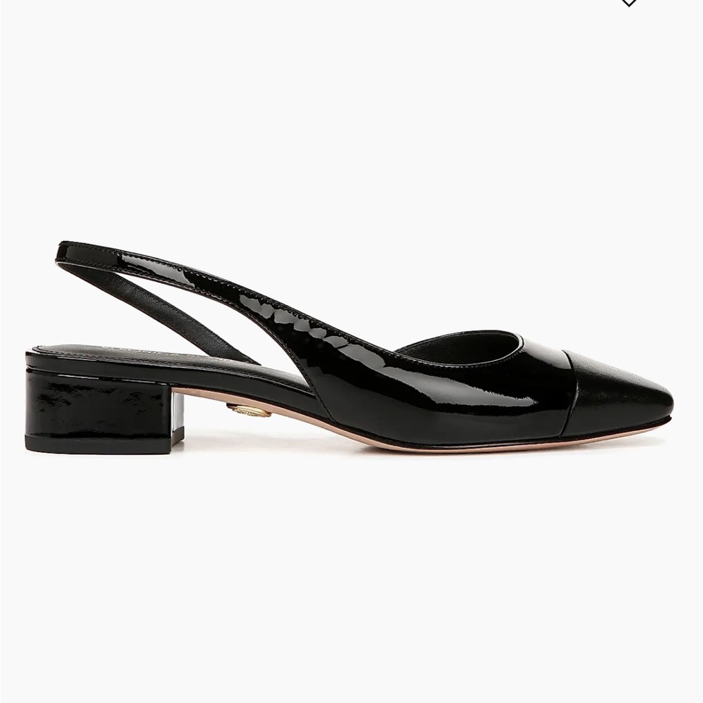 Veronica Beard Cecile Black Patent Slingback Heels - Size 9
